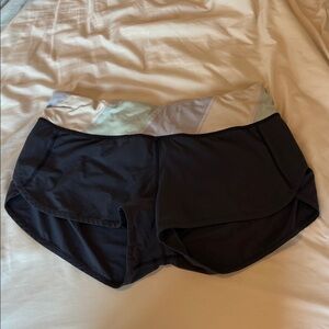 Lululemon Athletica Black and Gray Athletic Shorts